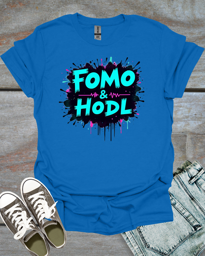 FOMO & HODL Glitch T-Shirt