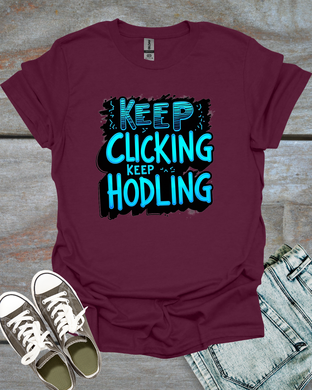 Keep Clicking, Keep HODLing Unisex T-Shirt