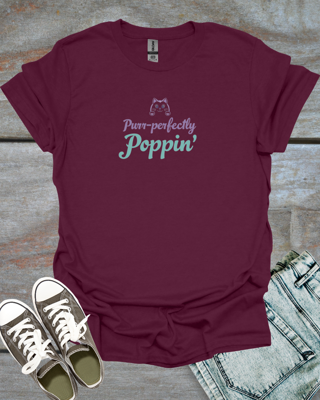 Po-cat T-Shirt - Purr-fectly Poppin