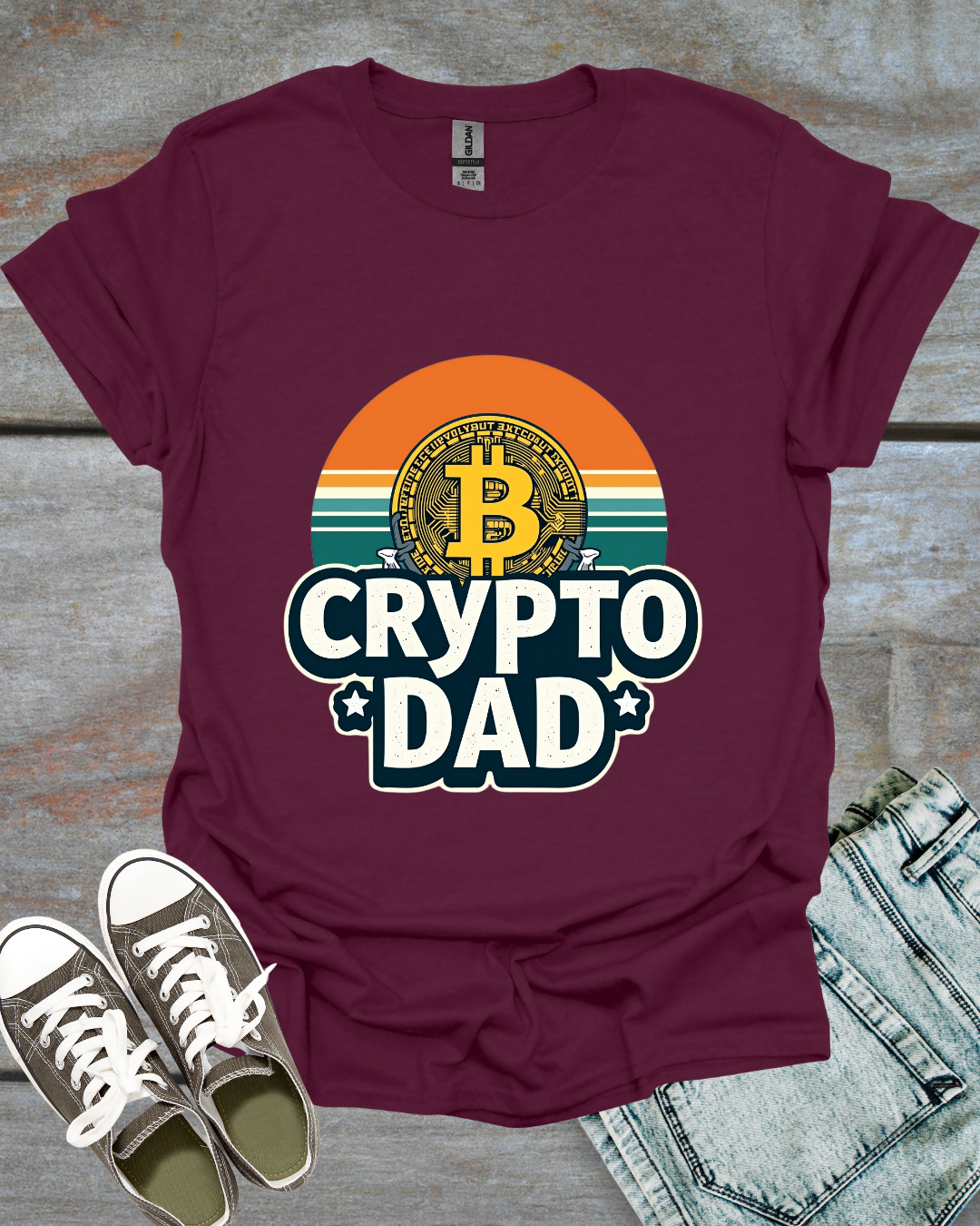 Retro Crypto Dad T-Shirt