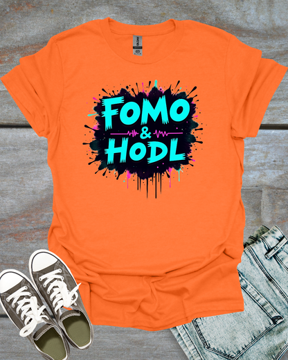 FOMO & HODL Glitch T-Shirt