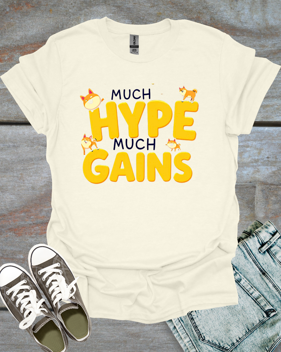 T-Much Gains Dogecoin T-Shirt