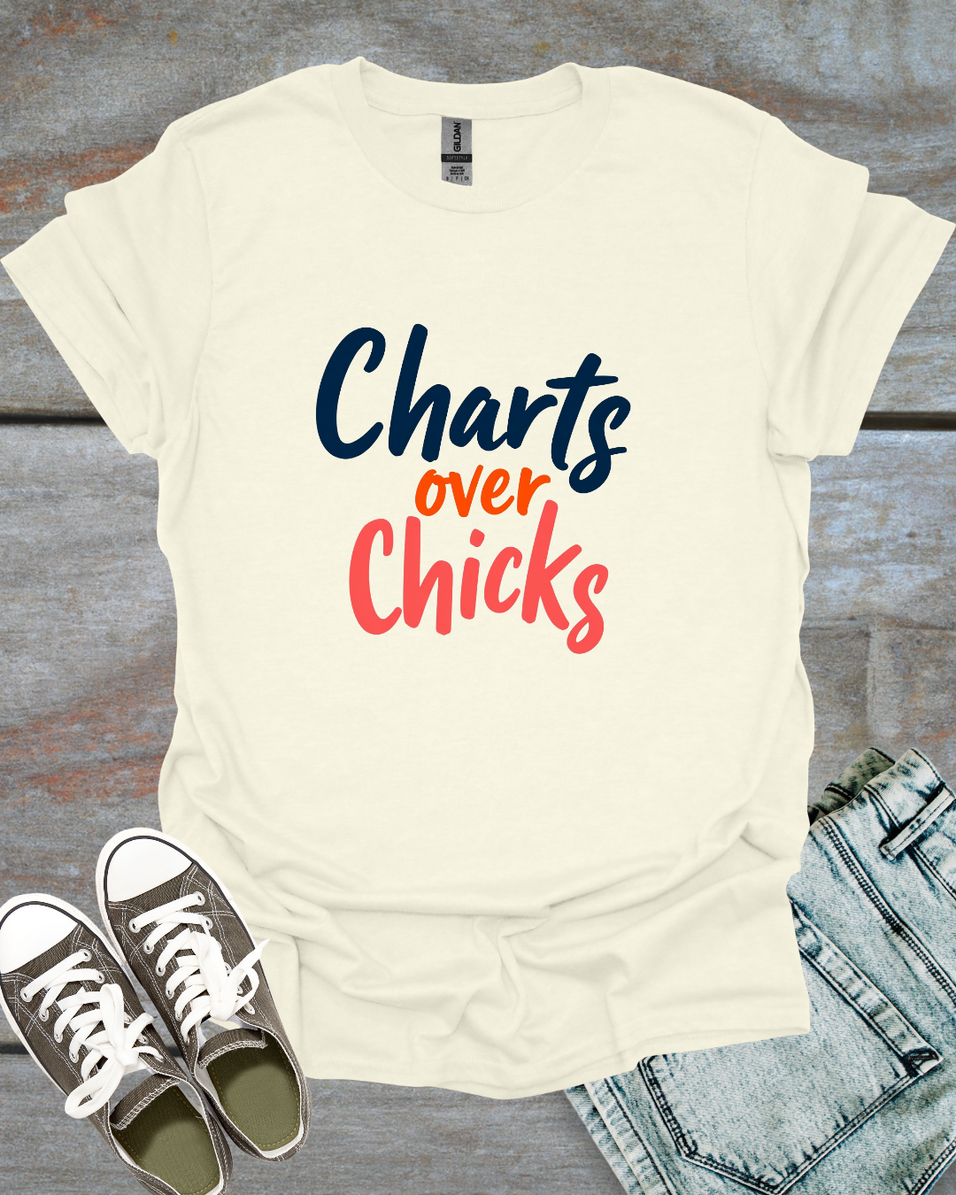 Charts over Chicks T-shirt