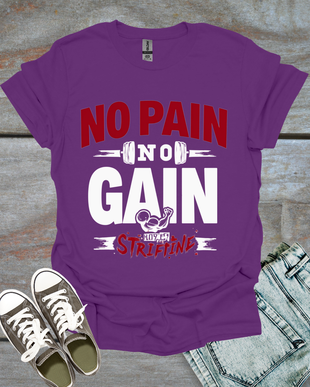 NO PAIN, NO GAIN & HODL THE STRAIN T-Shirt