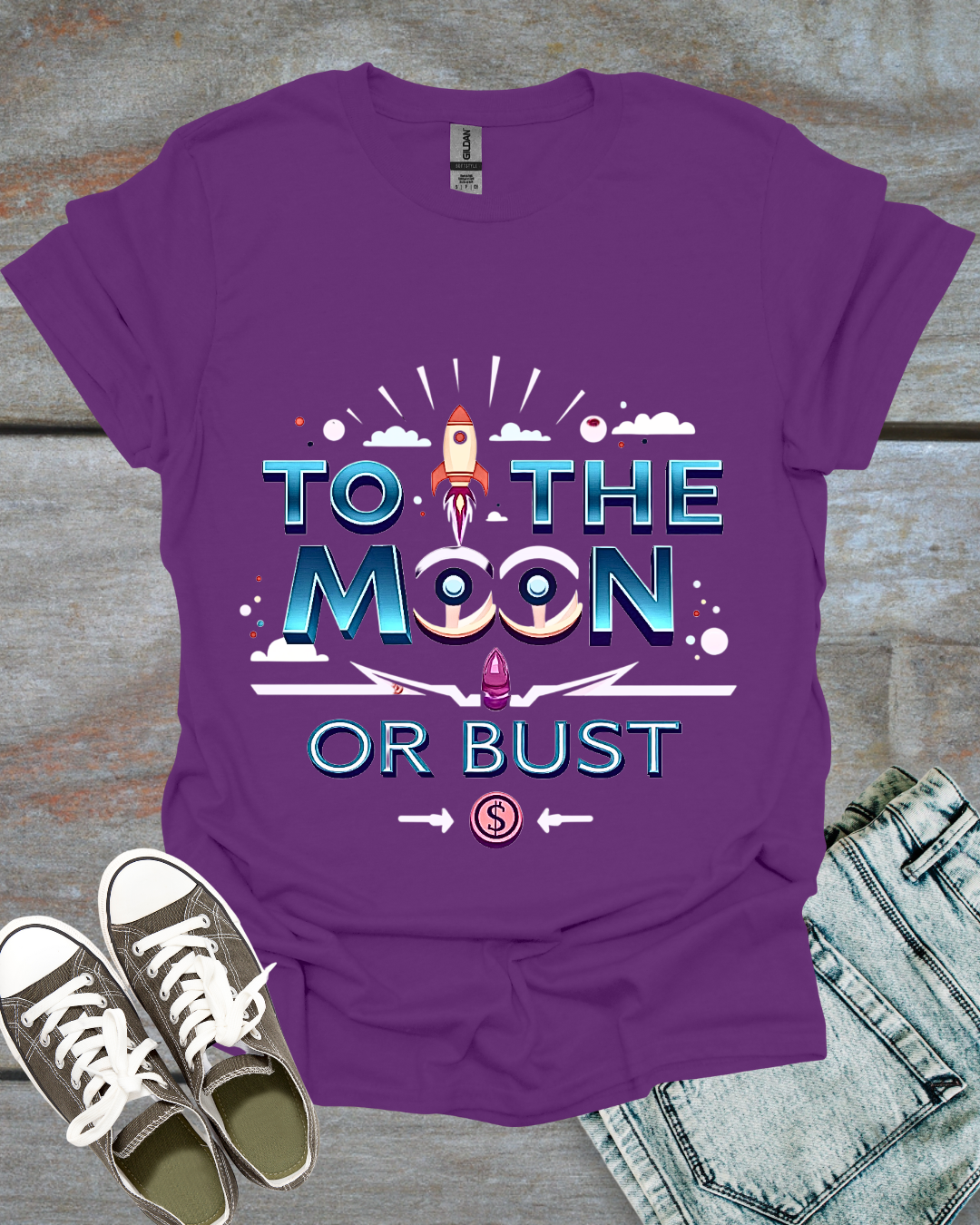 TO THE MOON OR BUST Unisex T-Shirt