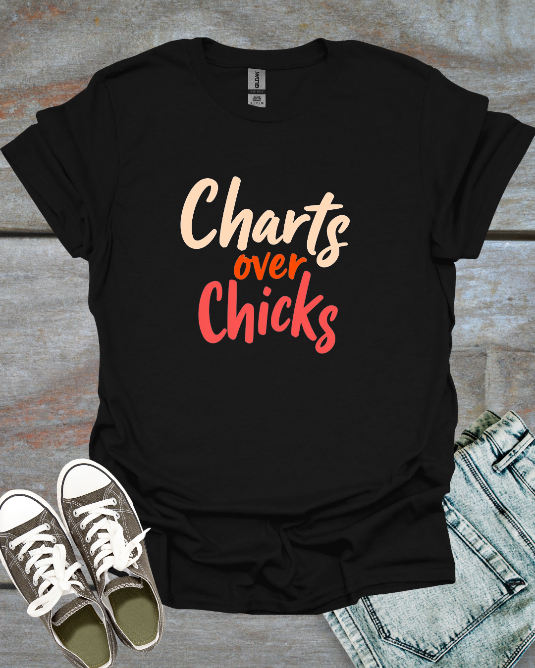 Charts over Chicks T-shirt