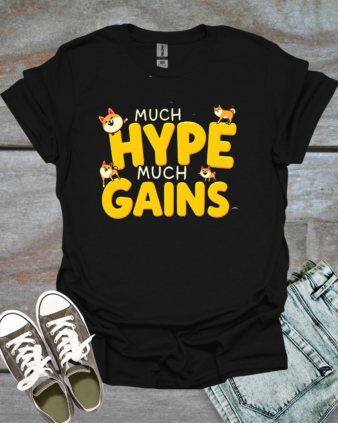 T-Much Gains Dogecoin T-Shirt