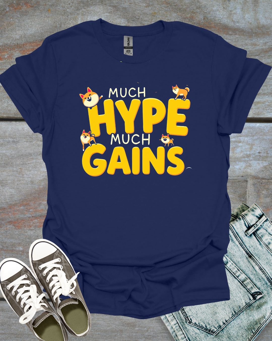 T-Much Gains Dogecoin T-Shirt