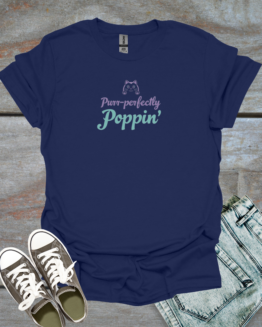 Po-cat T-Shirt - Purr-fectly Poppin