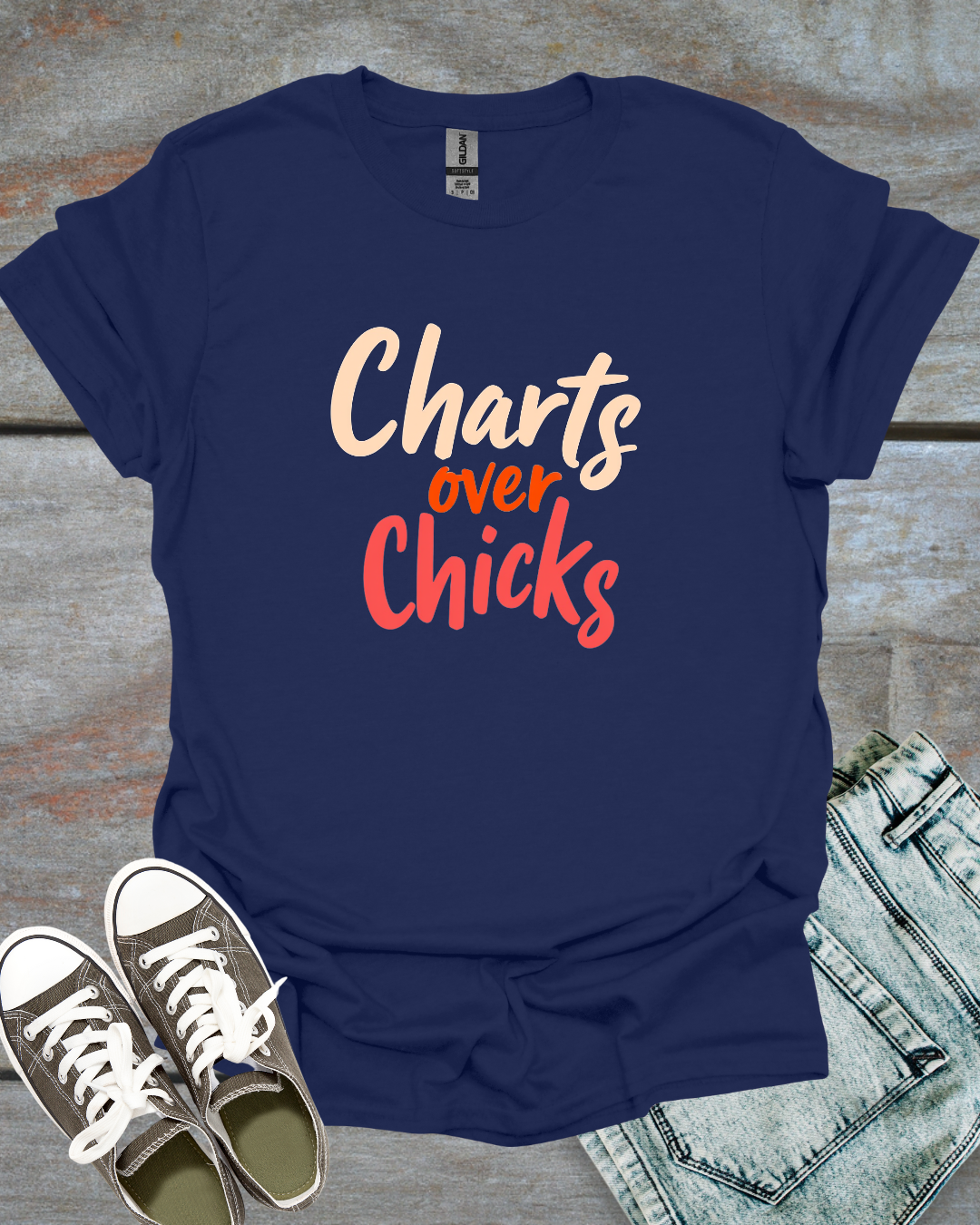 Charts over Chicks T-shirt