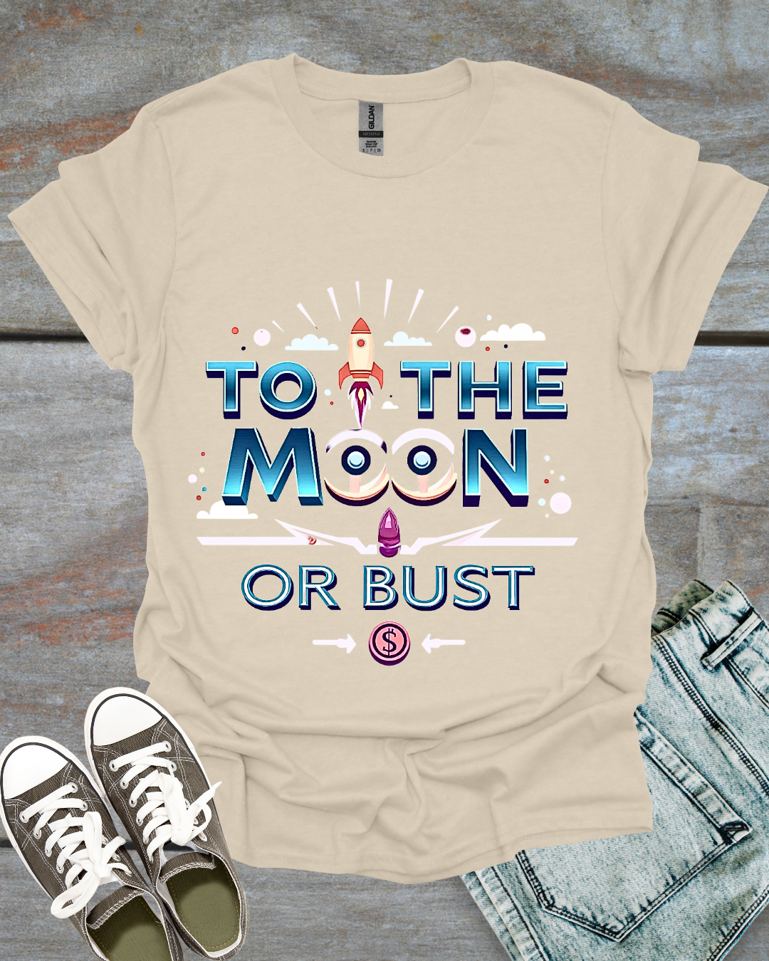 TO THE MOON OR BUST Unisex T-Shirt