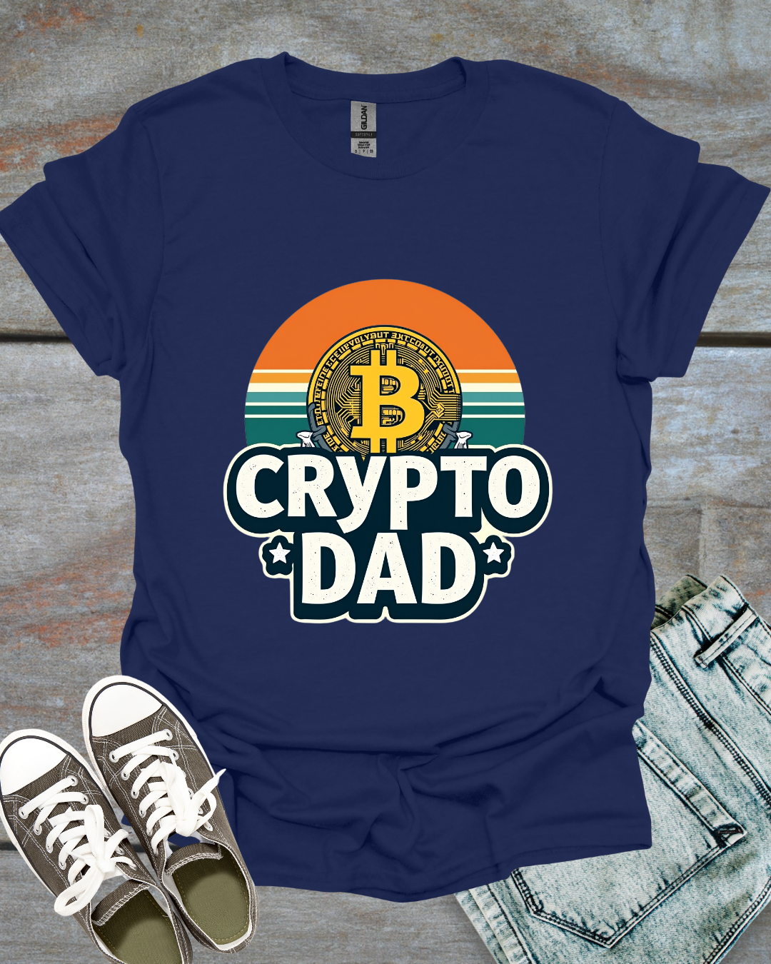 Retro Crypto Dad T-Shirt