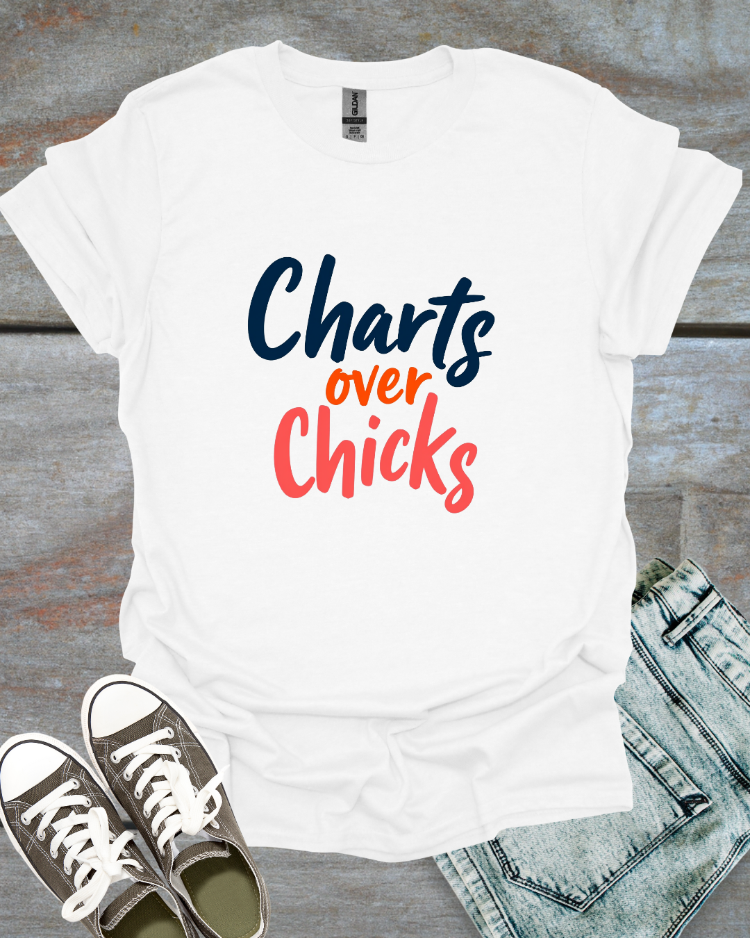 Charts over Chicks T-shirt