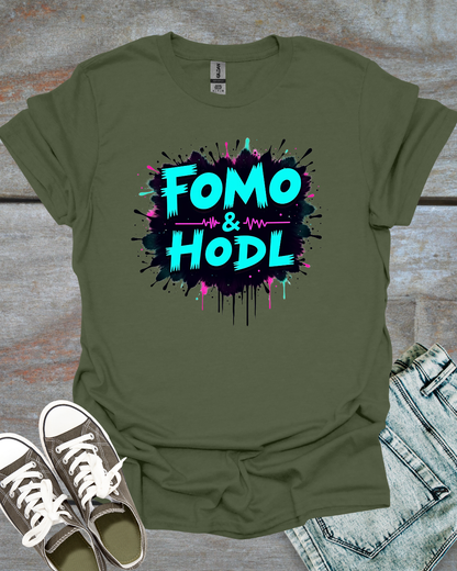 FOMO & HODL Glitch T-Shirt