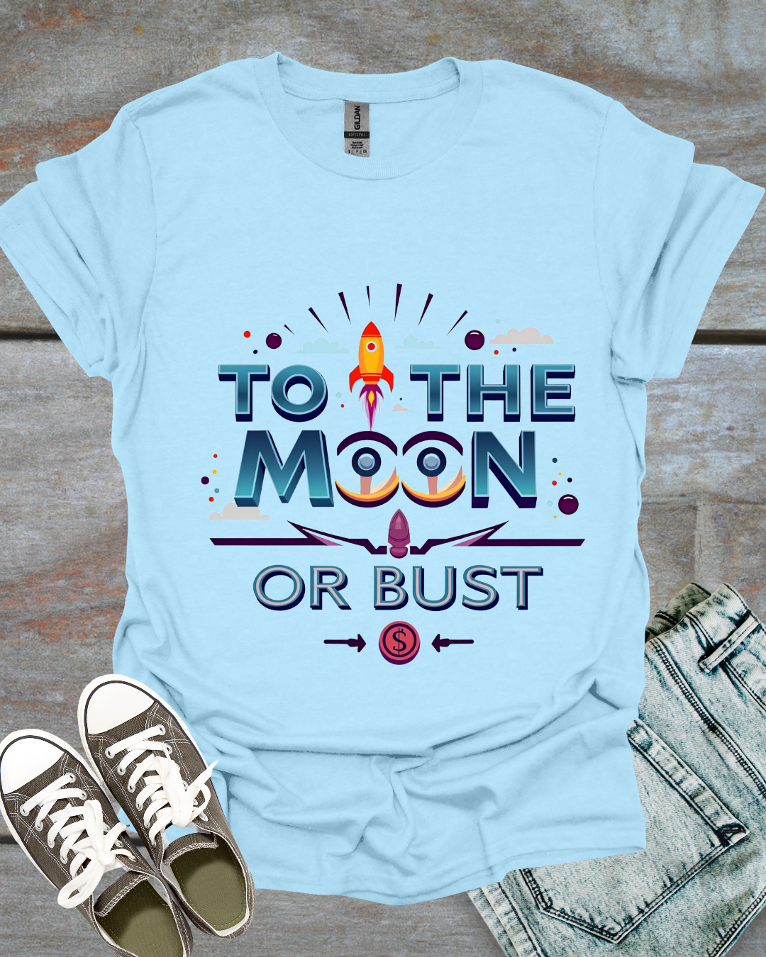 TO THE MOON OR BUST Unisex T-Shirt