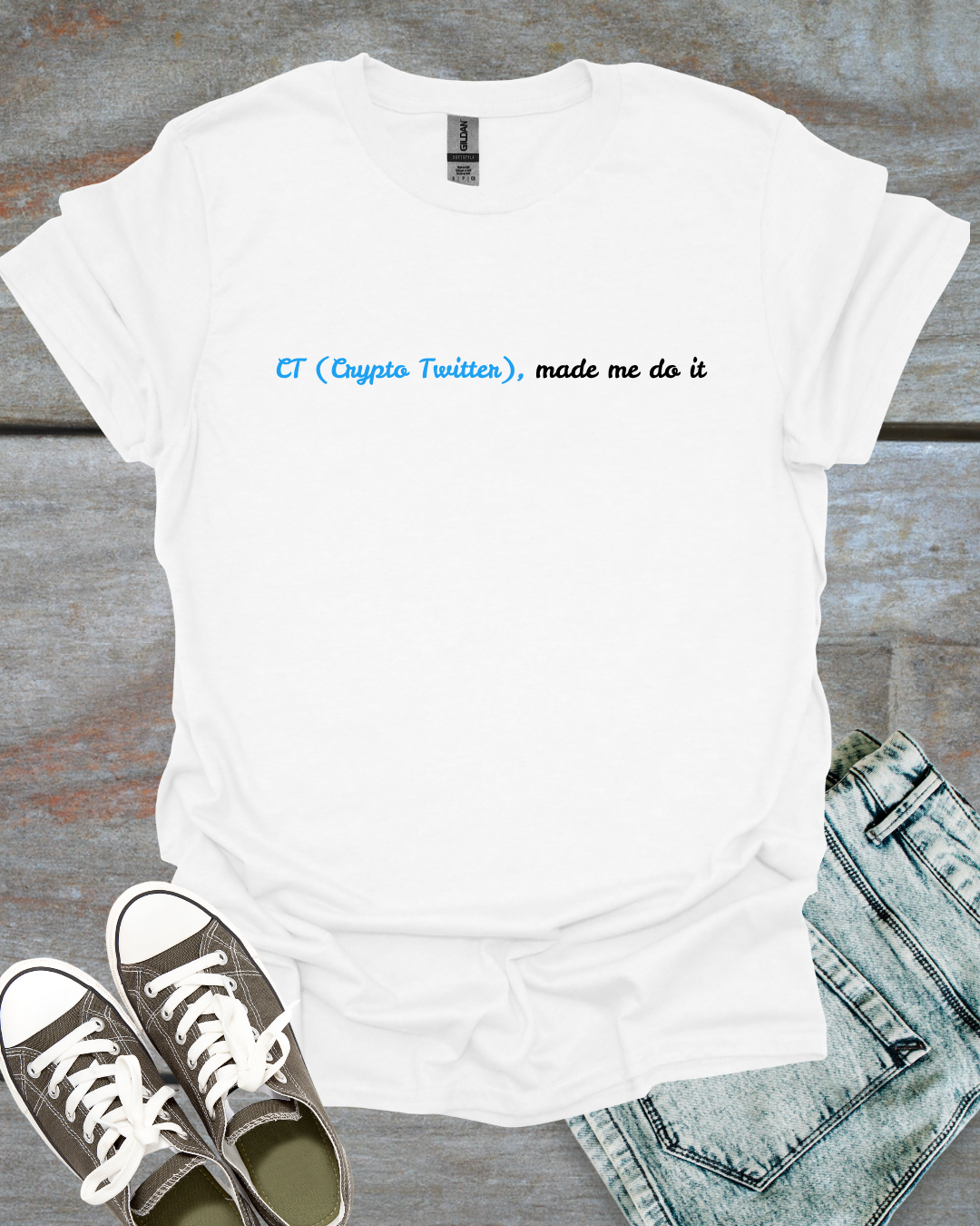 Crypto Twitter made me do it T-Shirt