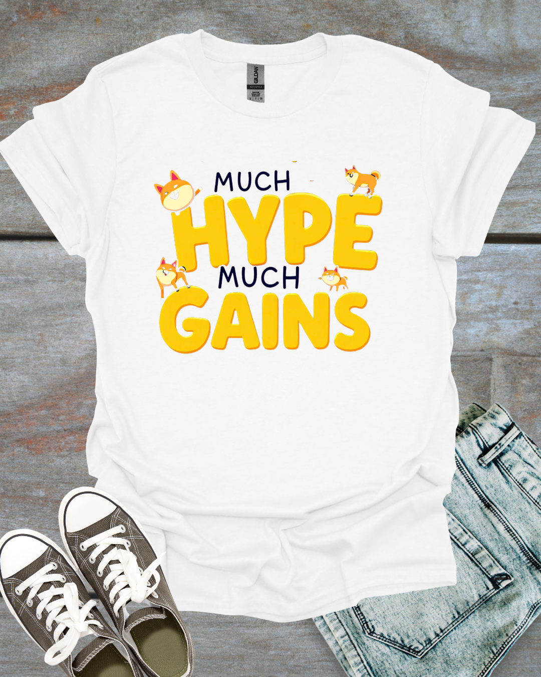 T-Much Gains Dogecoin T-Shirt