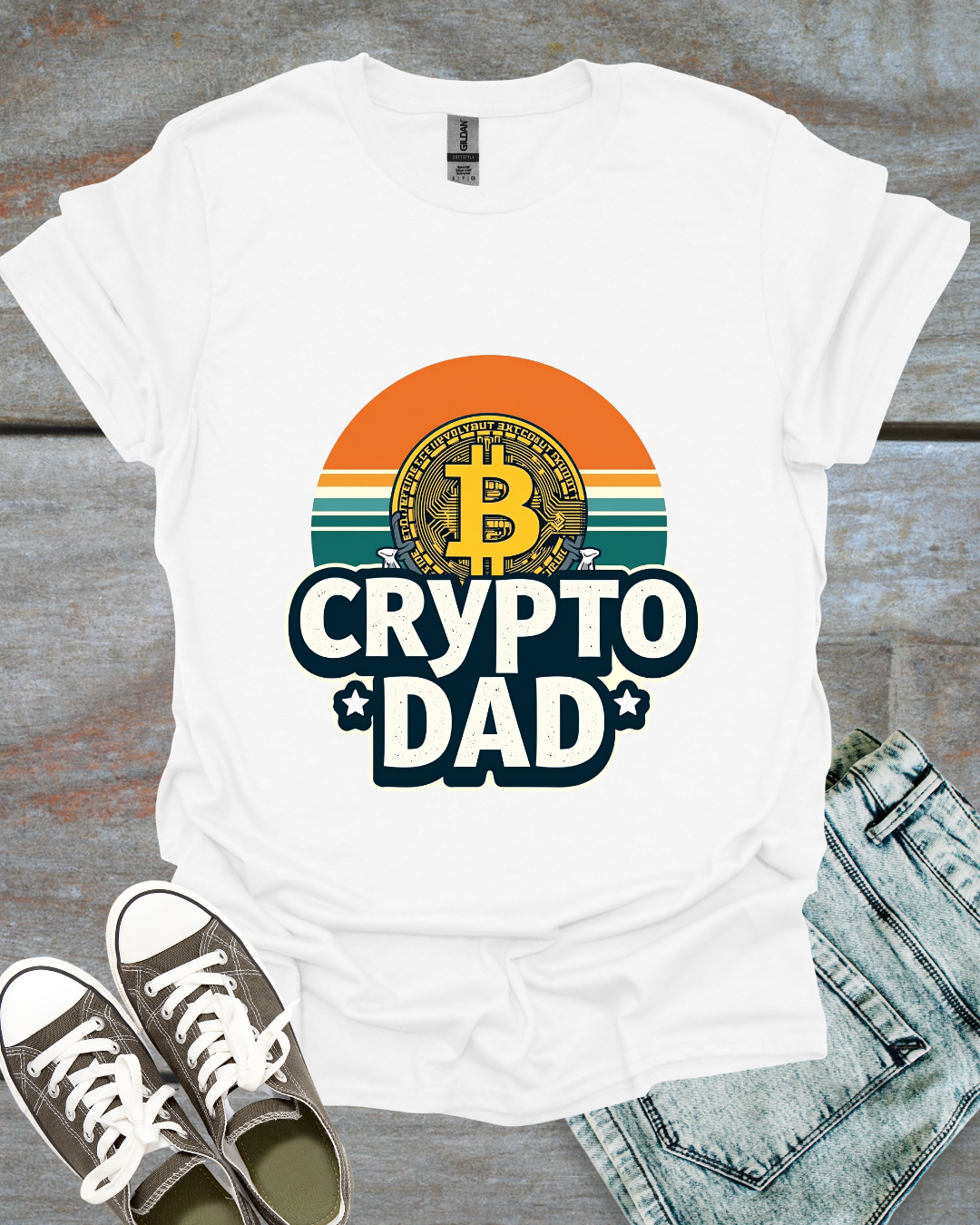 Retro Crypto Dad T-Shirt