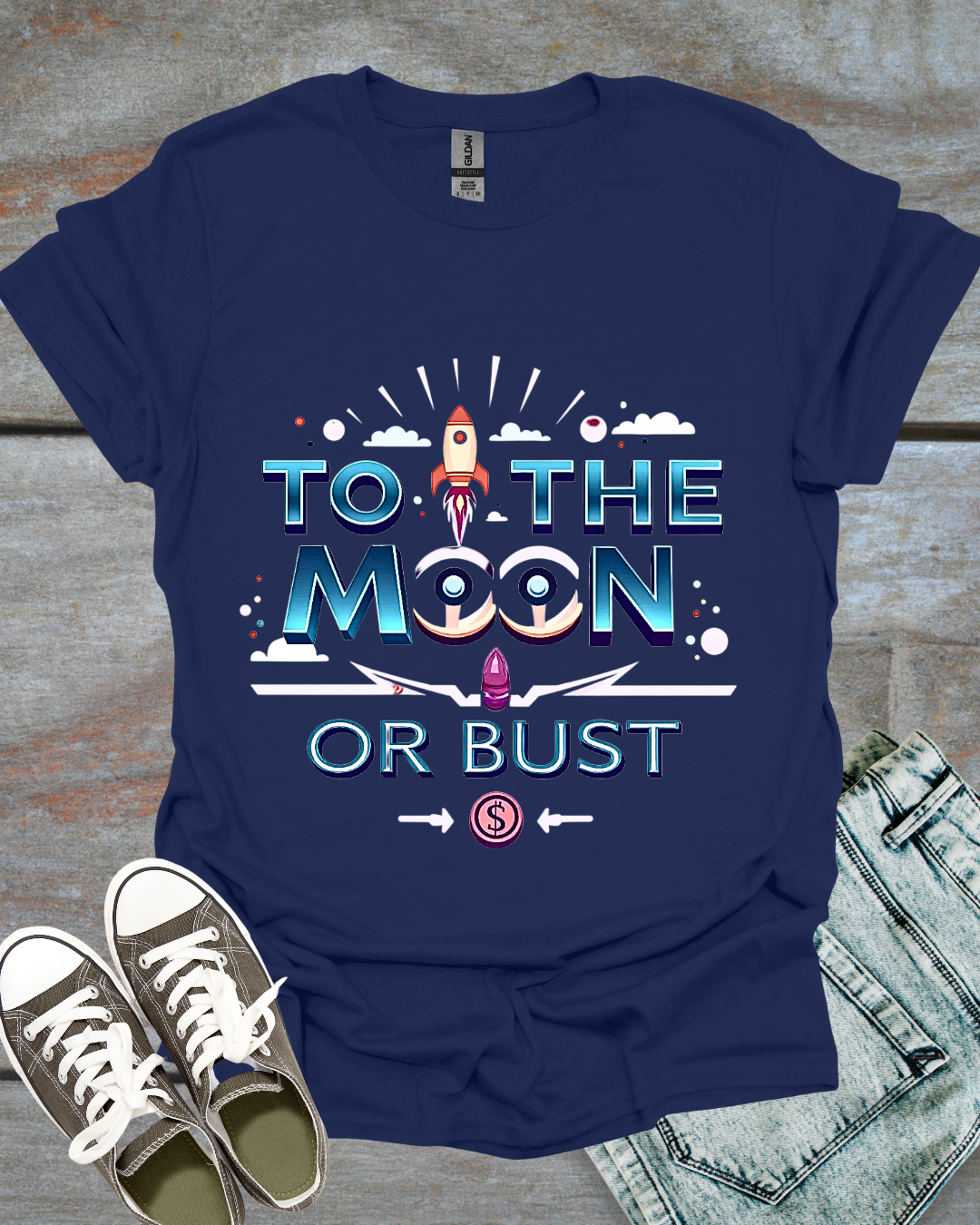 TO THE MOON OR BUST Unisex T-Shirt