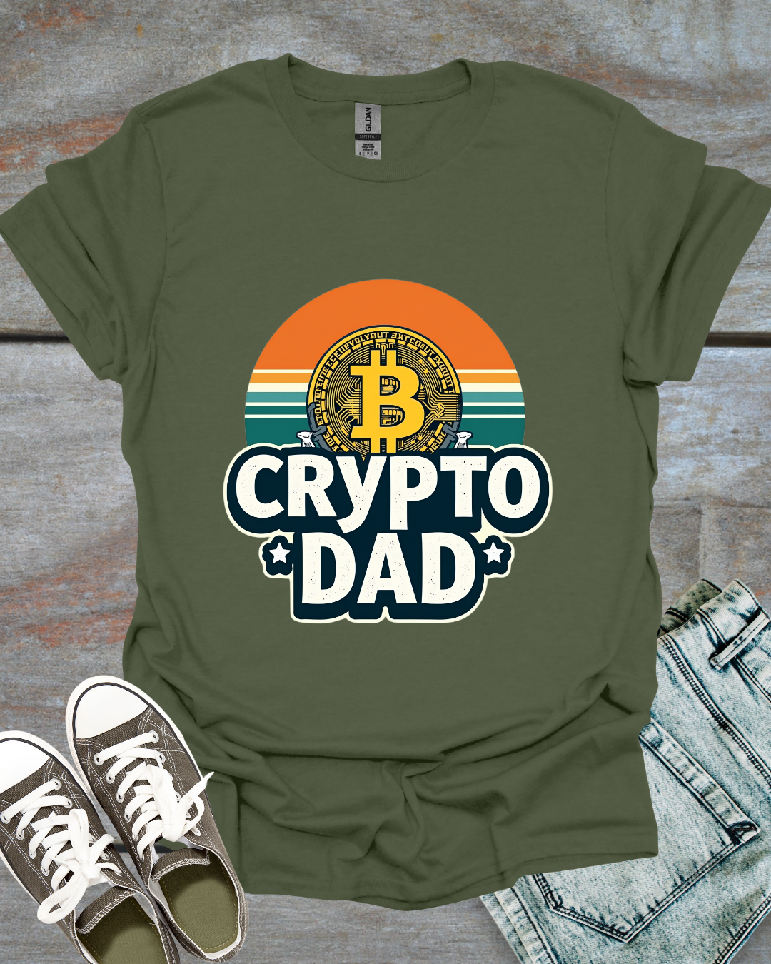 Retro Crypto Dad T-Shirt