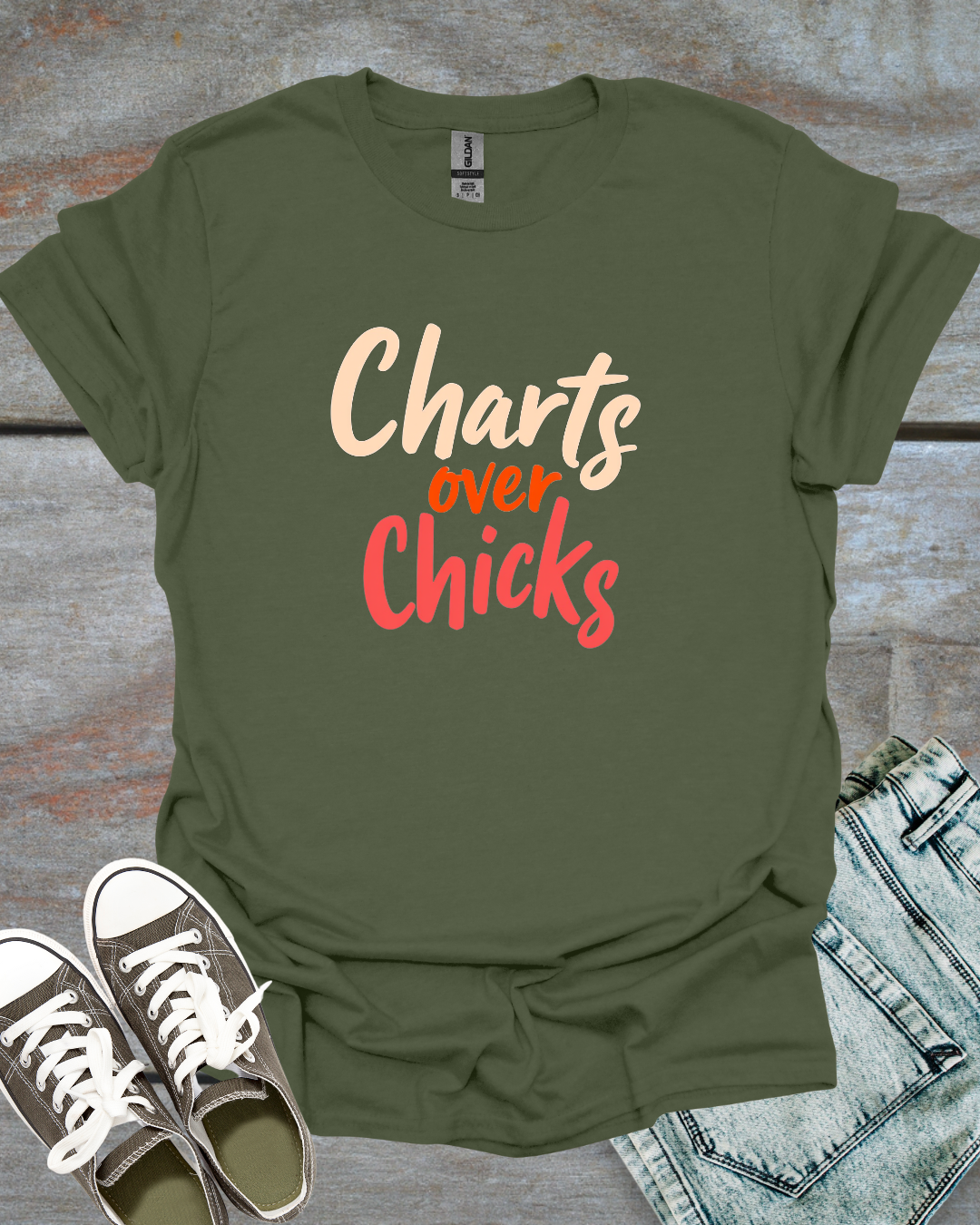 Charts over Chicks T-shirt