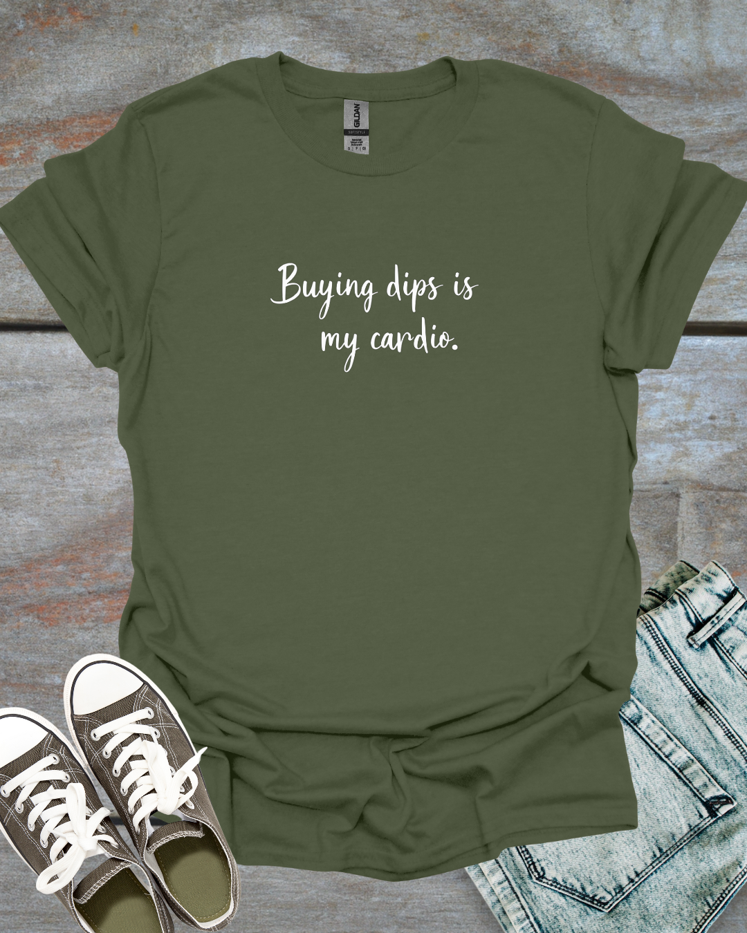 Buying dips, my cardio T-Shirt