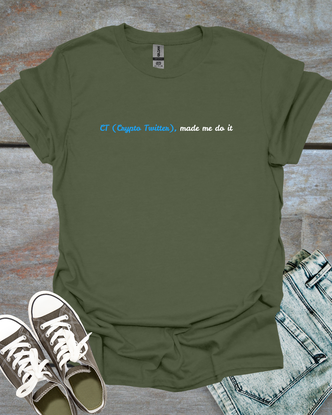 Crypto Twitter made me do it T-Shirt