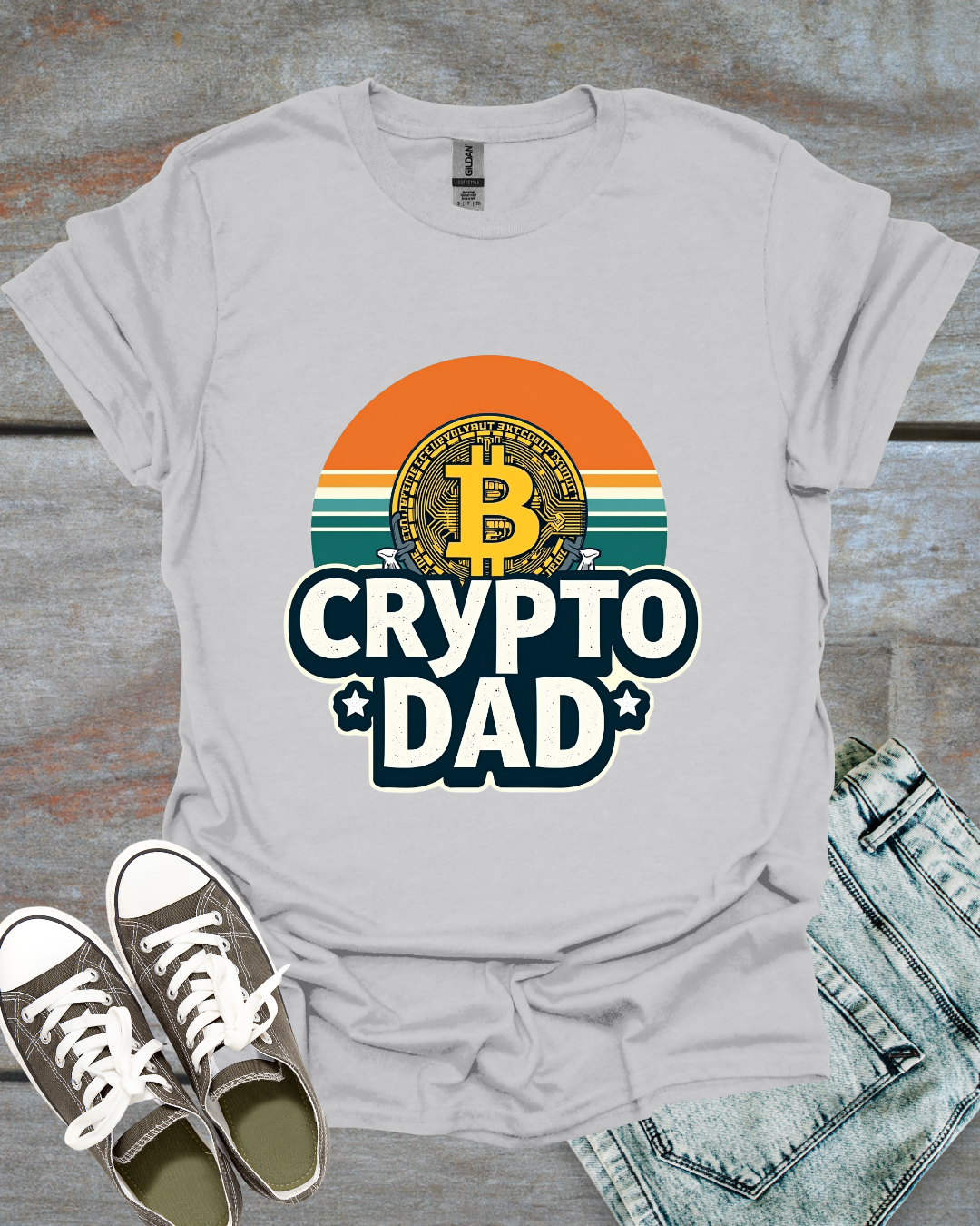 Retro Crypto Dad T-Shirt