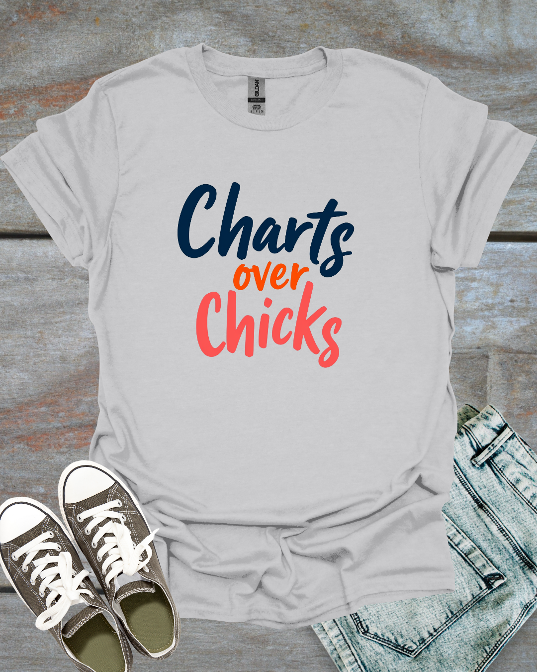 Charts over Chicks T-shirt