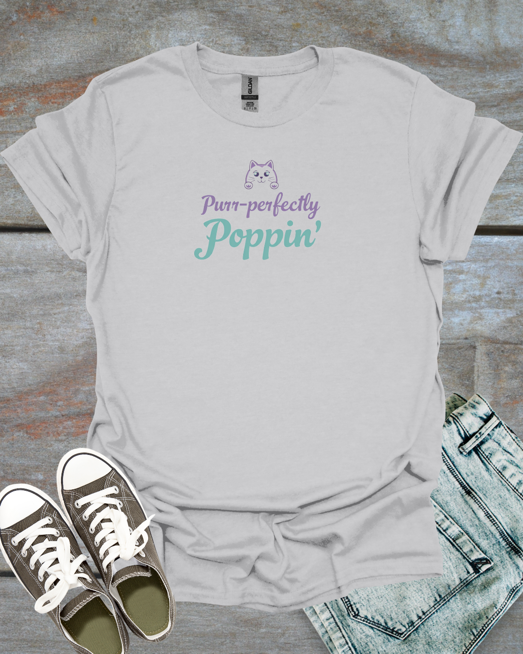 Po-cat T-Shirt - Purr-fectly Poppin