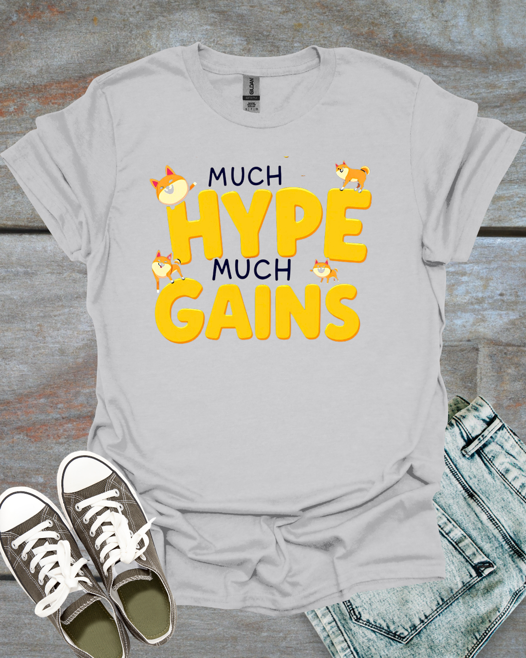 T-Much Gains Dogecoin T-Shirt