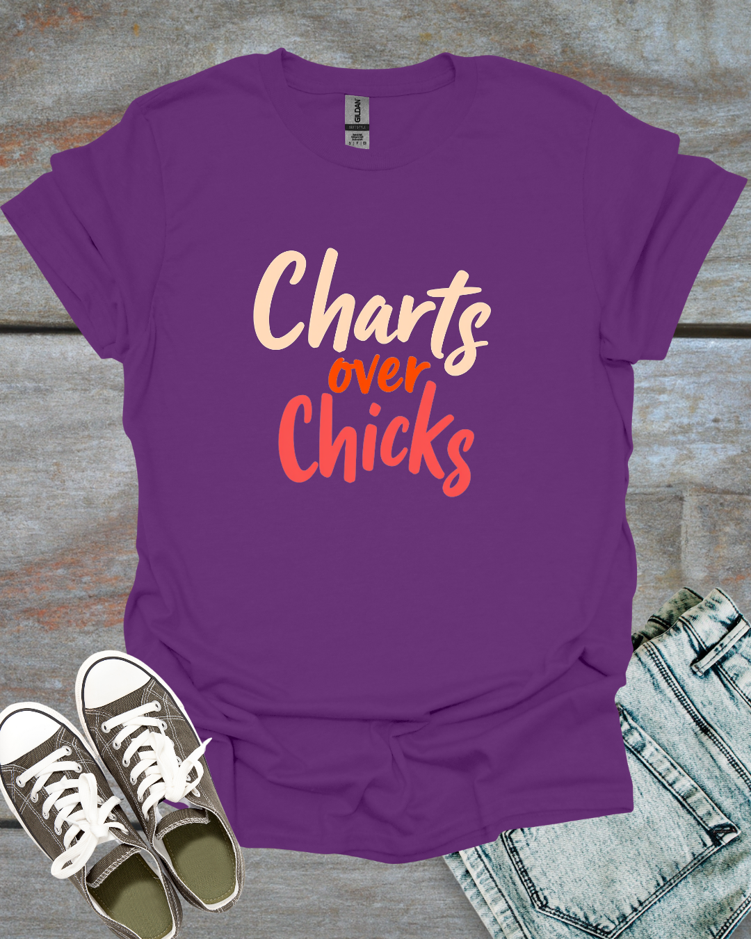 Charts over Chicks T-shirt