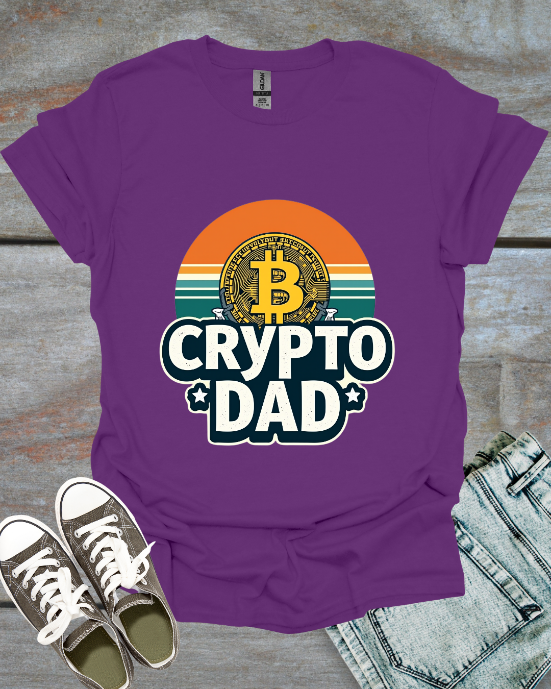 Retro Crypto Dad T-Shirt