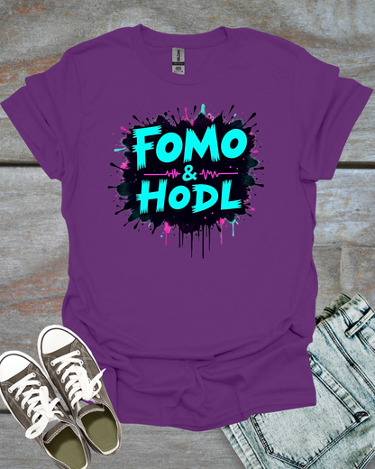 FOMO & HODL Glitch T-Shirt