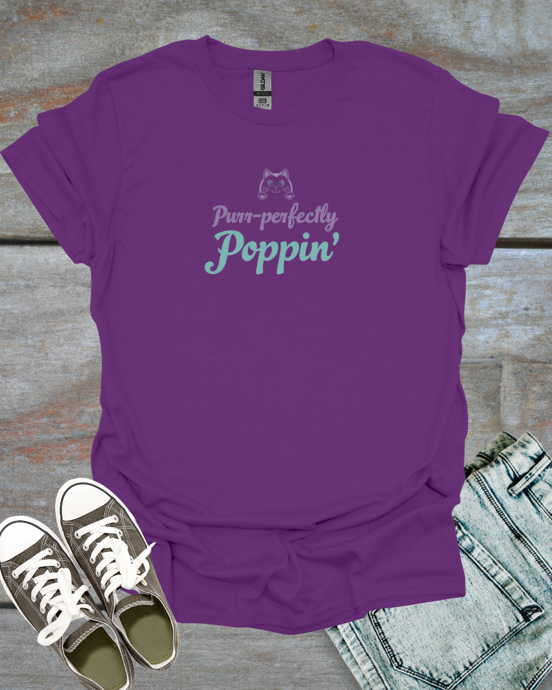 Po-cat T-Shirt - Purr-fectly Poppin