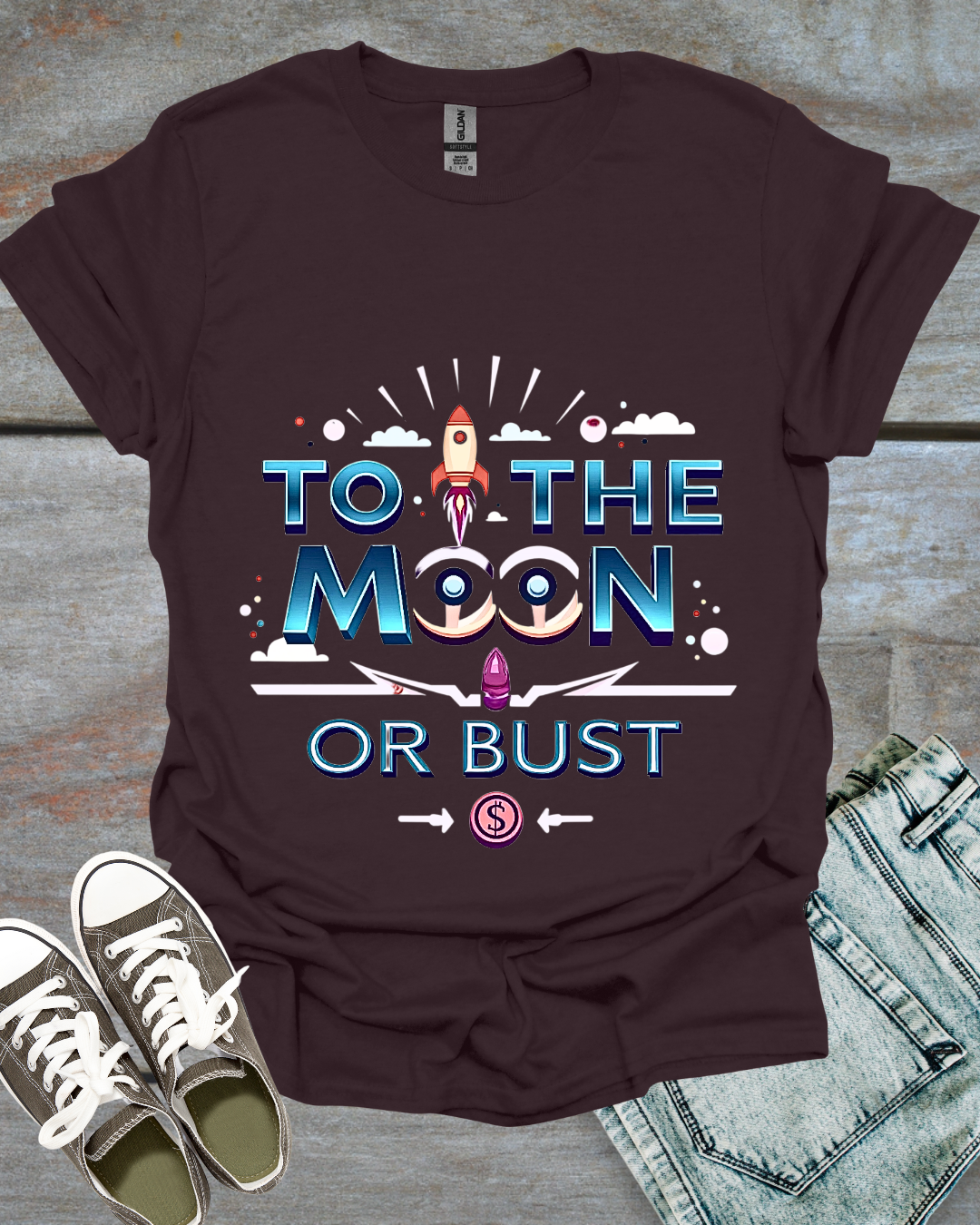 TO THE MOON OR BUST Unisex T-Shirt