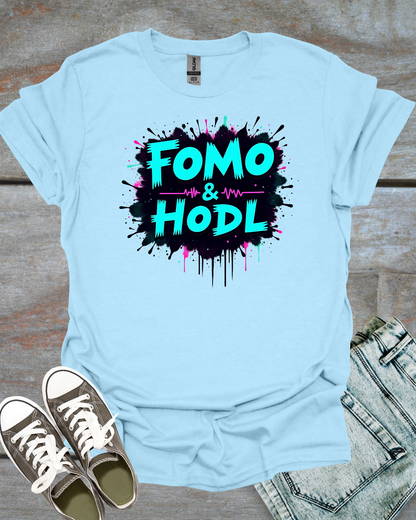 FOMO & HODL Glitch T-Shirt