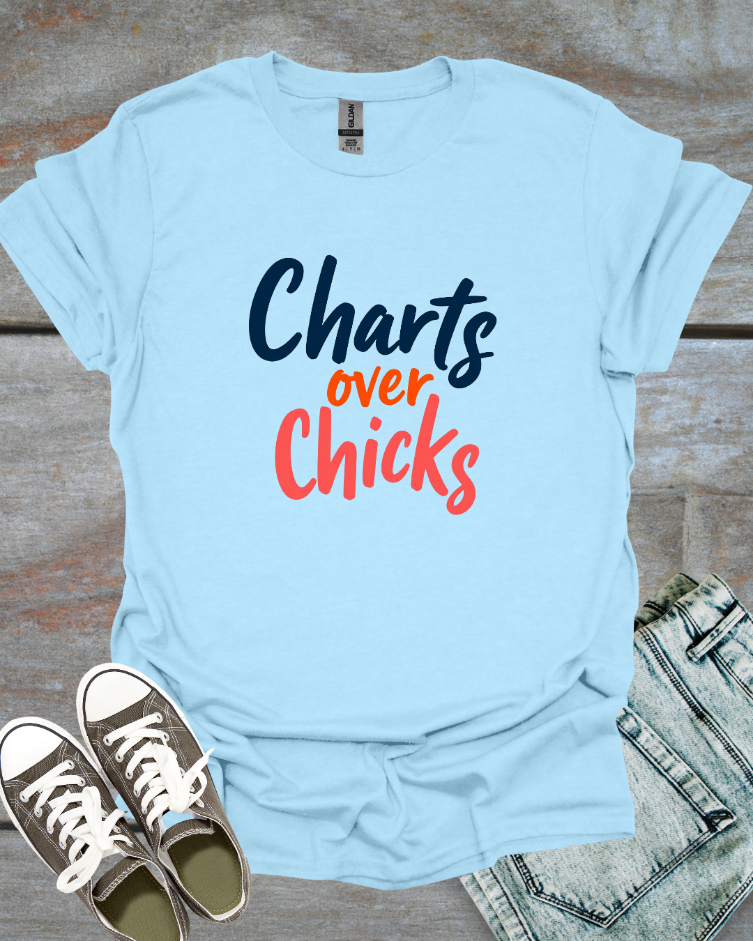 Charts over Chicks T-shirt