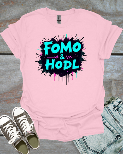 FOMO & HODL Glitch T-Shirt