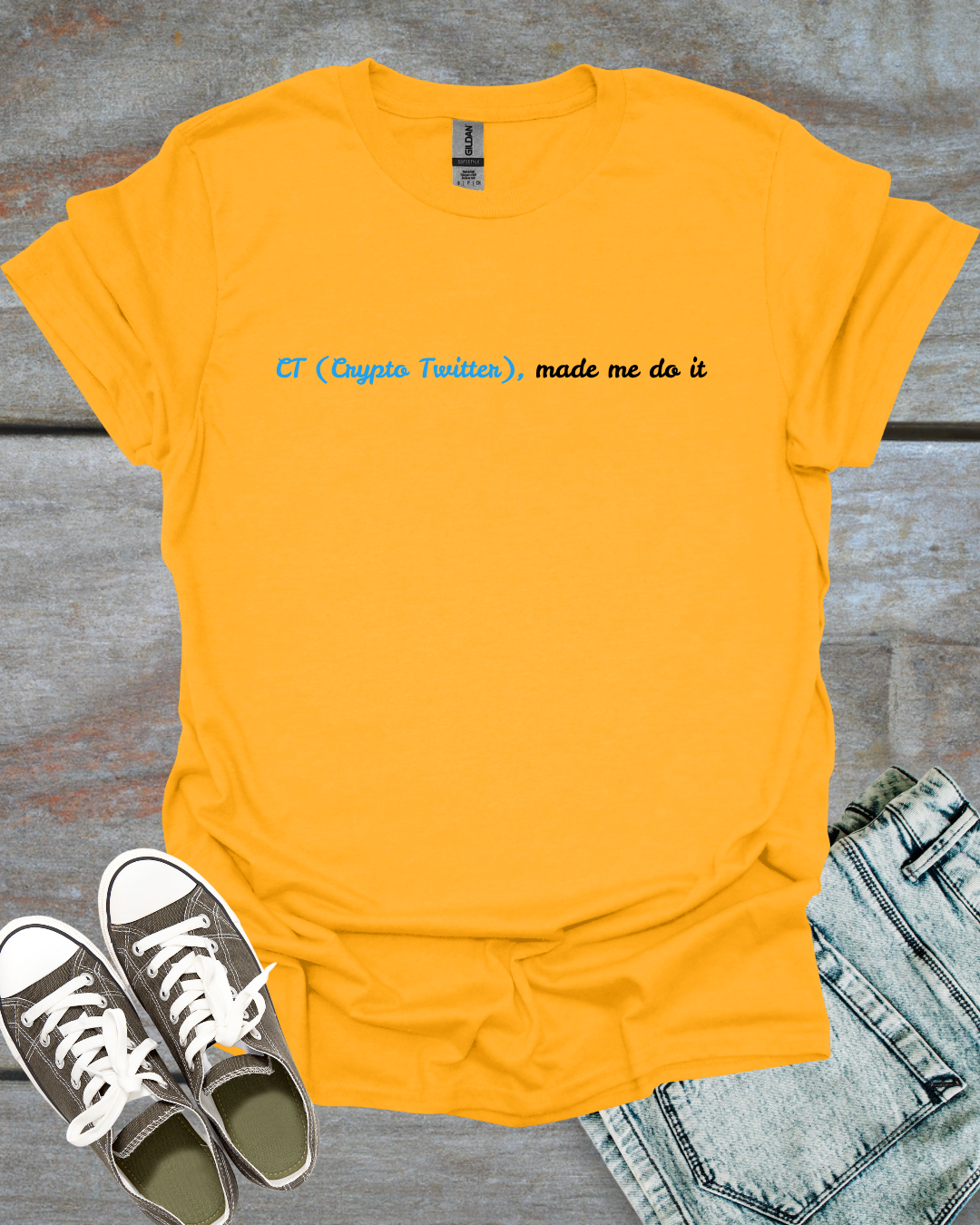 Crypto Twitter made me do it T-Shirt