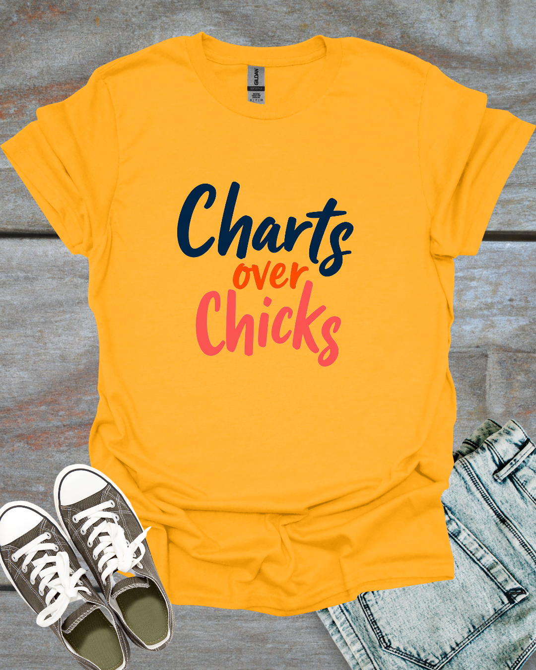 Charts over Chicks T-shirt