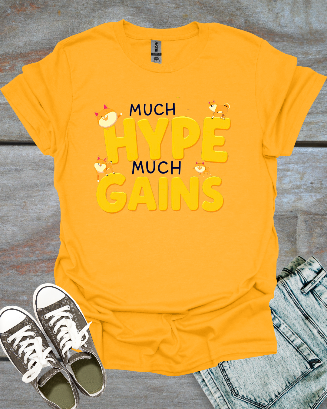 T-Much Gains Dogecoin T-Shirt