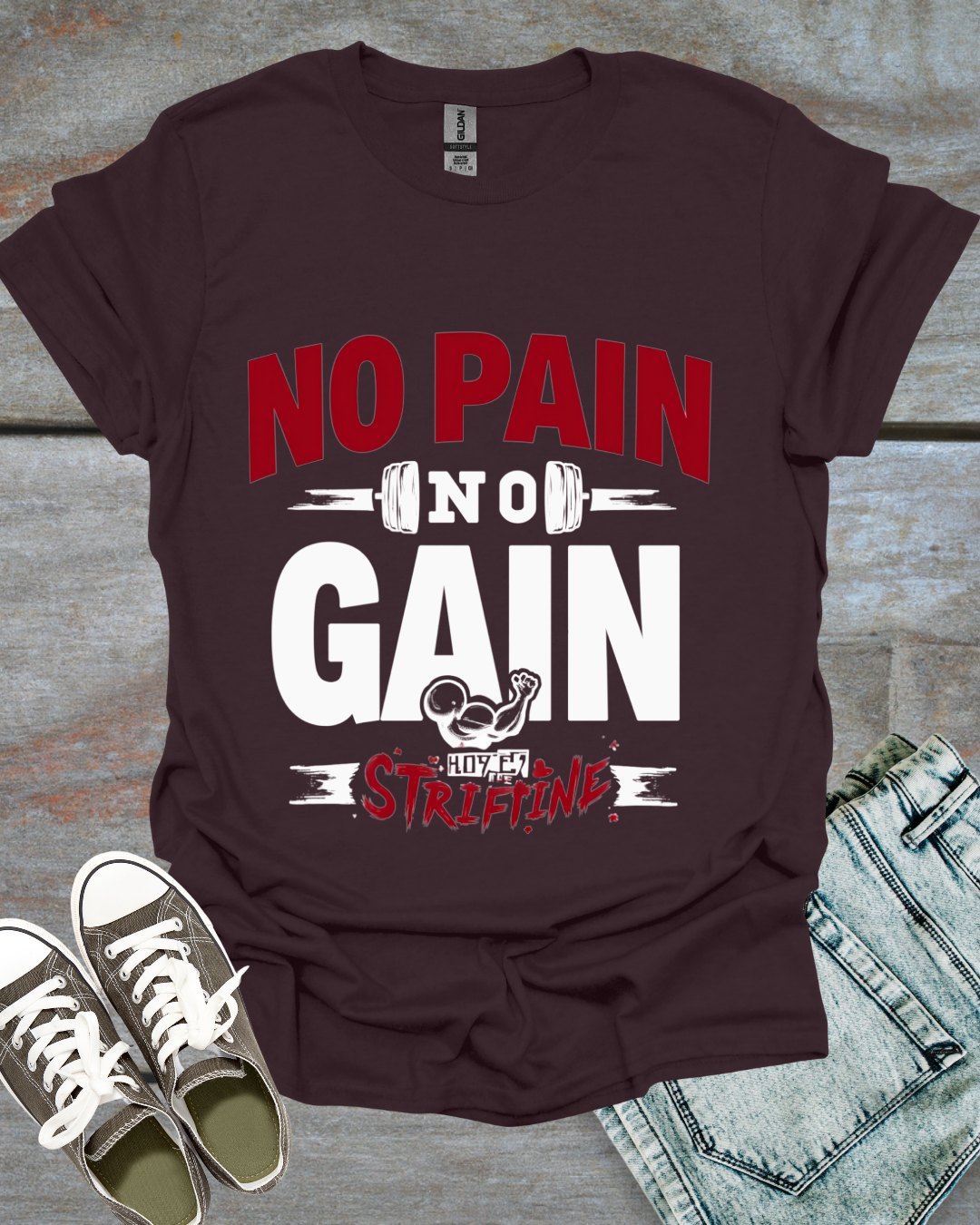 NO PAIN, NO GAIN & HODL THE STRAIN T-Shirt