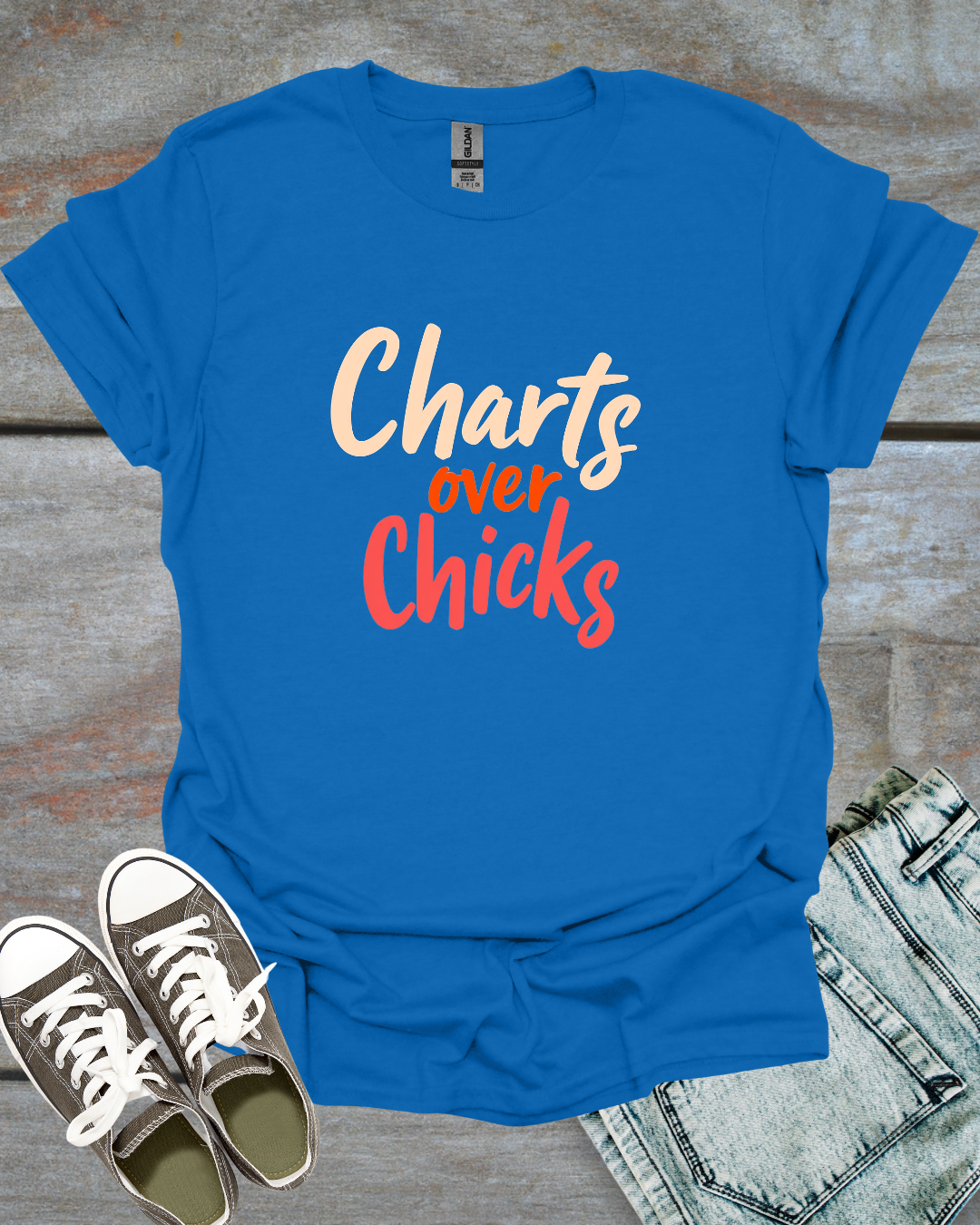 Charts over Chicks T-shirt